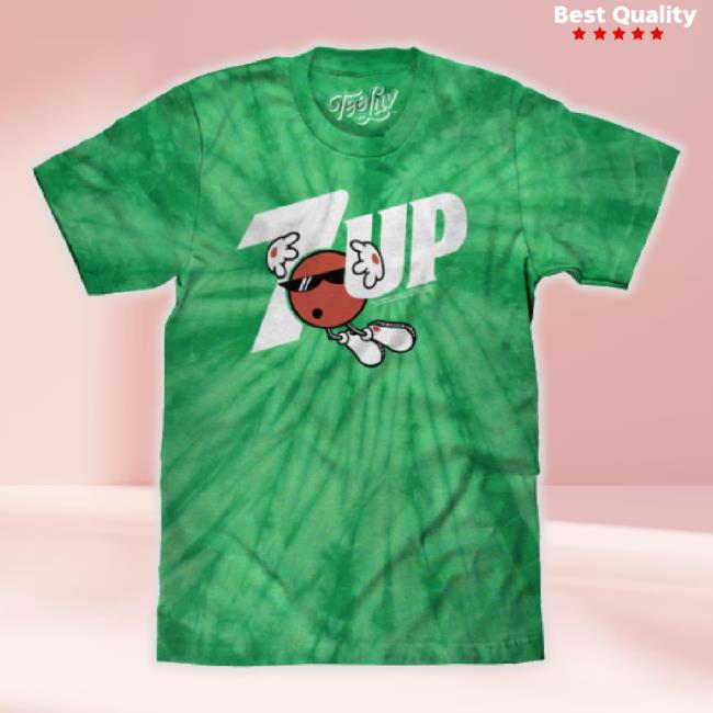 7Up Soda Hoodie Sweatshirt- Kelly Green Tie Dye